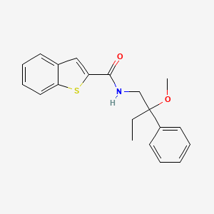 molecular formula C20H21NO2S B2654558 N-(2-methoxy-2-phenylbutyl)benzo[b]thiophene-2-carboxamide CAS No. 1705803-39-9