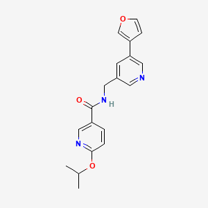 molecular formula C19H19N3O3 B2654561 N-((5-(furan-3-yl)pyridin-3-yl)methyl)-6-isopropoxynicotinamide CAS No. 2034314-31-1