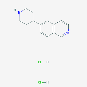 molecular formula C14H18Cl2N2 B2654562 6-(Piperidin-4-yl)isoquinoline dihydrochloride CAS No. 2140866-96-0