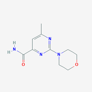 molecular formula C10H14N4O2 B2654572 6-Methyl-2-morpholino-4-pyrimidinecarboxamide CAS No. 439110-92-6