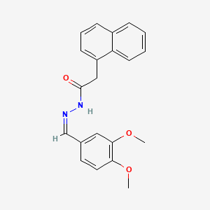 molecular formula C21H20N2O3 B2654573 (Z)-N'-(3,4-dimethoxybenzylidene)-2-(naphthalen-1-yl)acetohydrazide CAS No. 328538-68-7