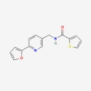 molecular formula C15H12N2O2S B2654592 N-((6-(furan-2-yl)pyridin-3-yl)methyl)thiophene-2-carboxamide CAS No. 2034579-69-4