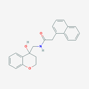 molecular formula C22H21NO3 B2654594 N-((4-hydroxychroman-4-yl)methyl)-2-(naphthalen-1-yl)acetamide CAS No. 1396678-27-5