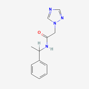 molecular formula C12H14N4O B2654595 N-(1-phenylethyl)-2-(1H-1,2,4-triazol-1-yl)acetamide CAS No. 1011409-17-8