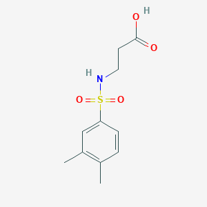 molecular formula C11H15NO4S B2654603 3-(3,4-Dimethylbenzenesulfonamido)propanoic acid CAS No. 459414-01-8