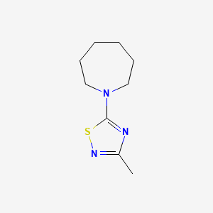 molecular formula C9H15N3S B2654607 5-(Azepan-1-yl)-3-methyl-1,2,4-thiadiazole CAS No. 1862485-02-6
