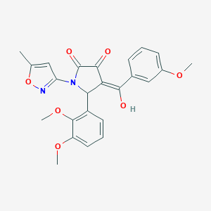molecular formula C24H22N2O7 B265461 5-(2,3-dimethoxyphenyl)-3-hydroxy-4-(3-methoxybenzoyl)-1-(5-methyl-3-isoxazolyl)-1,5-dihydro-2H-pyrrol-2-one 