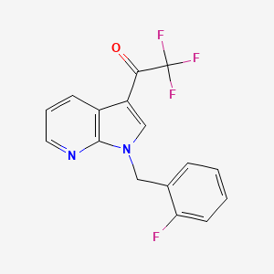 molecular formula C16H10F4N2O B2654610 2,2,2-trifluoro-1-[1-(2-fluorobenzyl)-1H-pyrrolo[2,3-b]pyridin-3-yl]-1-ethanone CAS No. 860785-63-3