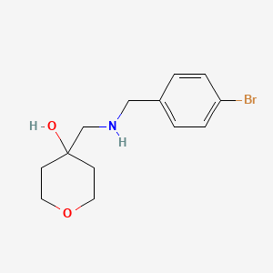 molecular formula C13H18BrNO2 B2654616 4-({[(4-Bromophenyl)methyl]amino}methyl)oxan-4-ol CAS No. 1497970-49-6