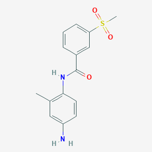 molecular formula C15H16N2O3S B2654621 N-(4-amino-2-methylphenyl)-3-methanesulfonylbenzamide CAS No. 926215-09-0