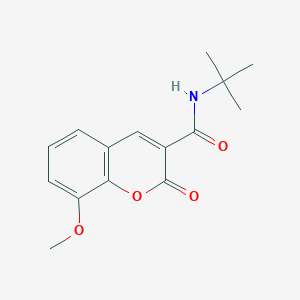 molecular formula C15H17NO4 B2654628 N-tert-butyl-8-methoxy-2-oxo-2H-chromene-3-carboxamide CAS No. 695218-81-6