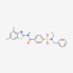 molecular formula C25H25N3O3S2 B2654630 4-[benzyl(ethyl)sulfamoyl]-N-(4,6-dimethyl-1,3-benzothiazol-2-yl)benzamide CAS No. 888411-89-0