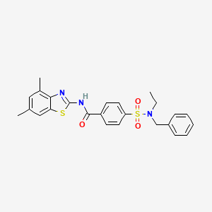 4-[benzyl(ethyl)sulfamoyl]-N-(4,6-dimethyl-1,3-benzothiazol-2-yl)benzamide