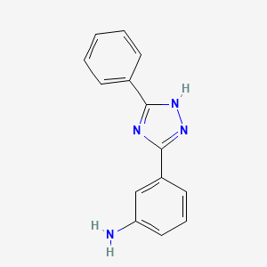 molecular formula C14H12N4 B2654637 3-(5-Phenyl-4h-1,2,4-Triazol-3-Yl)aniline CAS No. 1092305-74-2