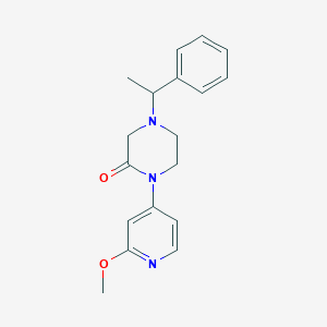 molecular formula C18H21N3O2 B2654639 1-(2-Methoxypyridin-4-yl)-4-(1-phenylethyl)piperazin-2-one CAS No. 2380087-60-3