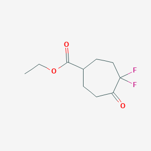 molecular formula C10H14F2O3 B2654643 4,4-二氟-5-氧代环庚烷-1-羧酸乙酯 CAS No. 2225136-21-8