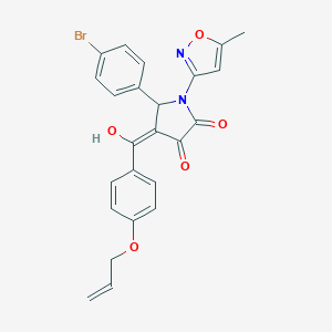 molecular formula C24H19BrN2O5 B265465 4-[4-(allyloxy)benzoyl]-5-(4-bromophenyl)-3-hydroxy-1-(5-methyl-3-isoxazolyl)-1,5-dihydro-2H-pyrrol-2-one 