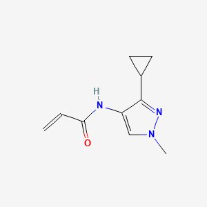 molecular formula C10H13N3O B2654653 N-(3-Cyclopropyl-1-methylpyrazol-4-yl)prop-2-enamide CAS No. 2190141-36-5