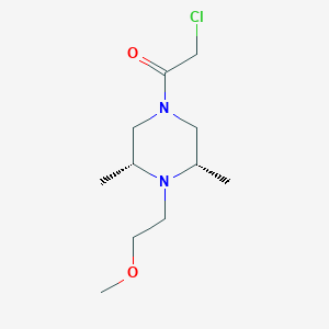 molecular formula C11H21ClN2O2 B2654658 2-Chloro-1-[(3S,5R)-4-(2-methoxyethyl)-3,5-dimethylpiperazin-1-yl]ethanone CAS No. 2411178-43-1