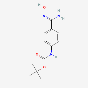 molecular formula C12H17N3O3 B2654661 Tert-butyl 4-(N-hydroxycarbamimidoyl)-phenylcarbamate CAS No. 918967-52-9