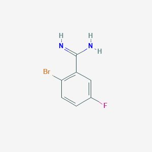 molecular formula C7H6BrFN2 B2654665 2-Bromo-5-fluorobenzenecarboximidamide CAS No. 1260657-07-5