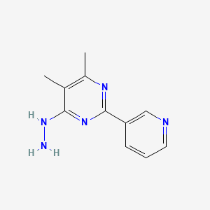 B2654666 4-Hydrazinyl-5,6-dimethyl-2-(pyridin-3-yl)pyrimidine CAS No. 1250571-57-3
