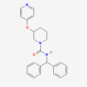 molecular formula C24H25N3O2 B2654676 N-benzhydryl-3-(pyridin-4-yloxy)piperidine-1-carboxamide CAS No. 2034574-79-1