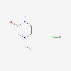 molecular formula C6H13ClN2O B2654690 4-Ethylpiperazin-2-one hydrochloride CAS No. 155595-73-6; 65464-00-8