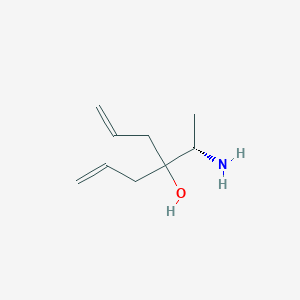 molecular formula C9H17NO B2654693 4-[(1S)-1-aminoethyl]hepta-1,6-dien-4-ol CAS No. 195392-02-0; 315248-78-3