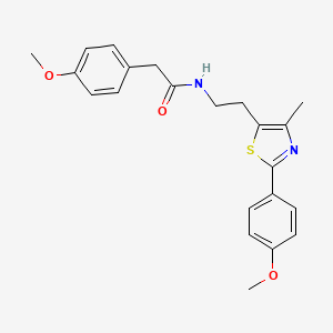 molecular formula C22H24N2O3S B2654709 2-(4-甲氧基苯基)-N-(2-(2-(4-甲氧基苯基)-4-甲基噻唑-5-基)乙基)乙酰胺 CAS No. 893996-26-4