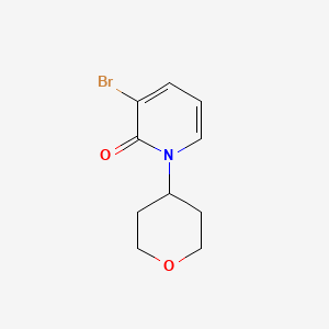 molecular formula C10H12BrNO2 B2654716 3-溴-1-(四氢-2H-吡喃-4-基)吡啶-2(1H)-酮 CAS No. 2197057-02-4