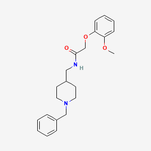 molecular formula C22H28N2O3 B2654719 N-((1-苄基哌啶-4-基)甲基)-2-(2-甲氧基苯氧基)乙酰胺 CAS No. 954244-10-1