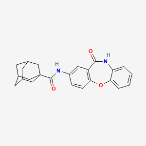 molecular formula C24H24N2O3 B2654730 (3r,5r,7r)-N-(11-oxo-10,11-dihydrodibenzo[b,f][1,4]oxazepin-2-yl)adamantane-1-carboxamide CAS No. 922108-51-8