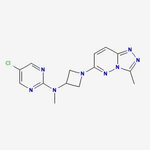 molecular formula C14H15ClN8 B2654731 5-氯-N-甲基-N-(1-{3-甲基-[1,2,4]三唑并[4,3-b]嘧啶-6-基}氮杂环丁-3-基)嘧啶-2-胺 CAS No. 2199550-56-4