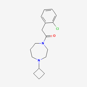 molecular formula C17H23ClN2O B2654736 2-(2-Chlorophenyl)-1-(4-cyclobutyl-1,4-diazepan-1-yl)ethan-1-one CAS No. 2320379-66-4