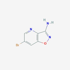 molecular formula C6H4BrN3O B2654737 6-Bromo-[1,2]oxazolo[4,5-b]pyridin-3-amine CAS No. 2384921-30-4