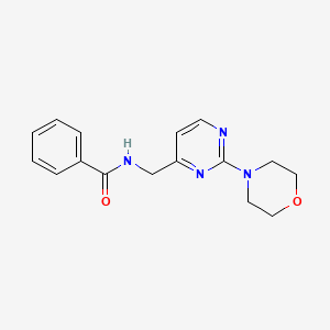 molecular formula C16H18N4O2 B2654743 N-((2-morpholinopyrimidin-4-yl)methyl)benzamide CAS No. 1797978-71-2