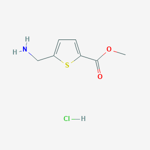 molecular formula C7H10ClNO2S B2654747 Methyl 5-(aminomethyl)thiophene-2-carboxylate hydrochloride CAS No. 171670-22-7