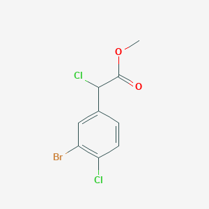molecular formula C9H7BrCl2O2 B2654748 2-(3-溴-4-氯苯基)-2-氯乙酸甲酯 CAS No. 1552885-60-5