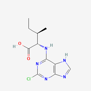 molecular formula C11H14ClN5O2 B2654759 (2S,3R)-2-((2-chloro-9H-purin-6-yl)amino)-3-methylpentanoic acid CAS No. 1491135-35-3