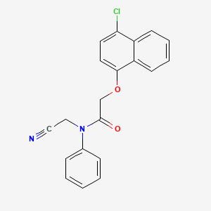 molecular formula C20H15ClN2O2 B2654770 2-[(4-chloronaphthalen-1-yl)oxy]-N-(cyanomethyl)-N-phenylacetamide CAS No. 1097583-42-0