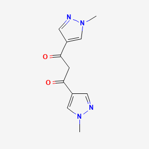 molecular formula C11H12N4O2 B2654779 1,3-bis(1-methyl-1H-pyrazol-4-yl)propane-1,3-dione CAS No. 1006327-32-7