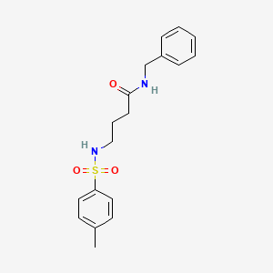 molecular formula C18H22N2O3S B2654780 N-benzyl-4-[(4-methylphenyl)sulfonylamino]butanamide CAS No. 941951-18-4