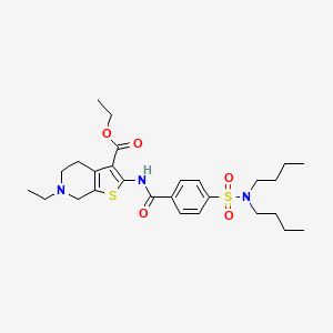 ethyl 2-[[4-(dibutylsulfamoyl)benzoyl]amino]-6-ethyl-5,7-dihydro-4H-thieno[2,3-c]pyridine-3-carboxylate