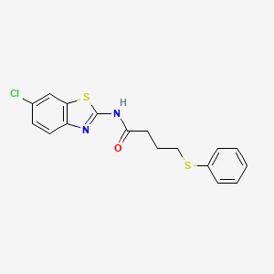 molecular formula C17H15ClN2OS2 B2654802 N-(6-chlorobenzo[d]thiazol-2-yl)-4-(phenylthio)butanamide CAS No. 922994-17-0