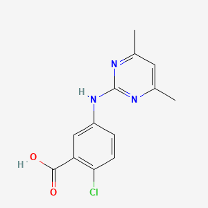 molecular formula C13H12ClN3O2 B2654805 2-Chloro-5-((4,6-dimethylpyrimidin-2-yl)amino)benzoic acid CAS No. 900771-94-0