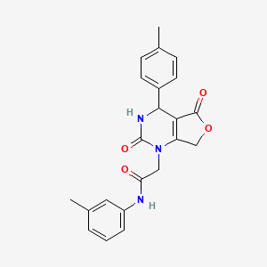 molecular formula C22H21N3O4 B2654811 2-(2,5-二氧代-4-(对甲苯基)-3,4-二氢呋喃[3,4-d]嘧啶-1(2H,5H,7H)-基)-N-(间甲苯基)乙酰胺 CAS No. 1251593-39-1
