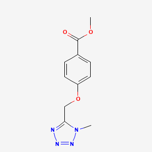 molecular formula C11H12N4O3 B2654819 methyl 4-[(1-methyl-1H-1,2,3,4-tetrazol-5-yl)methoxy]benzoate CAS No. 1710695-42-3