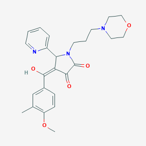 molecular formula C25H29N3O5 B265484 3-hydroxy-4-(4-methoxy-3-methylbenzoyl)-1-[3-(4-morpholinyl)propyl]-5-(2-pyridinyl)-1,5-dihydro-2H-pyrrol-2-one 