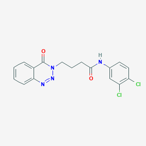 molecular formula C17H14Cl2N4O2 B2654843 N-(3,4-dichlorophenyl)-4-(4-oxo-1,2,3-benzotriazin-3-yl)butanamide CAS No. 880812-00-0